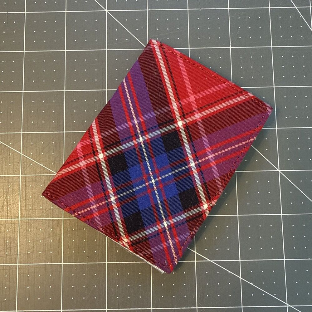 RED PLAID WALLET Talbots NWT Small Fabric And Leather Billfold